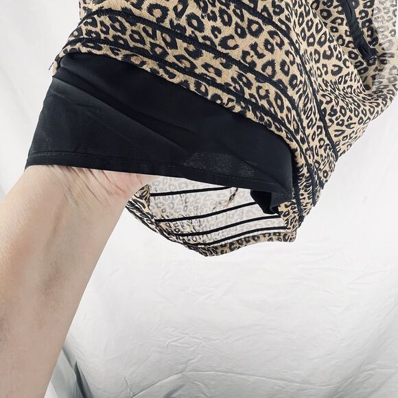 THML Leopard Dress Womans XS Party Fun Festival Date Animal Print Lined Mini - Picture 8 of 8